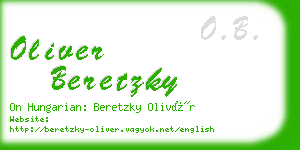 oliver beretzky business card